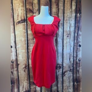 Calvin Klein Sleeveless Sheath Dress, EUC, Red, Size 4